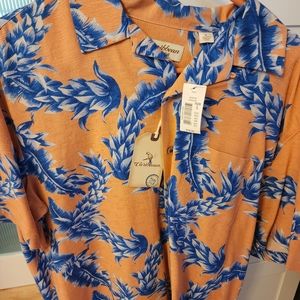 NWT 100% Silk Caribbean Hawaiian Shirt